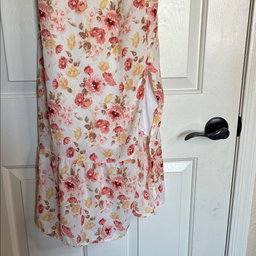 Abercrombie & Fitch Rose Print Midi Dress - Picture 2 of 7
